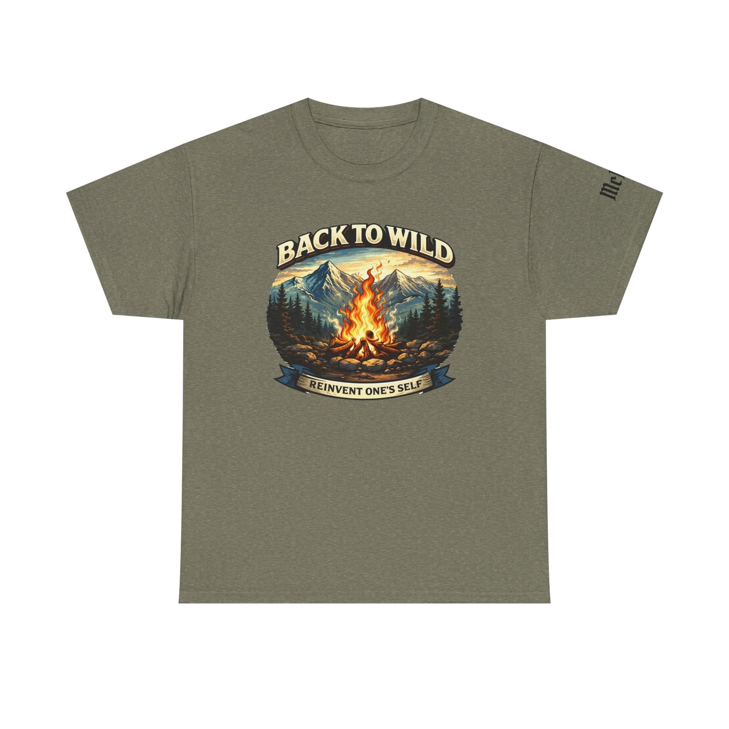 Back to Wild Campfire T-Shirt — Reinvent One's Self Outdoor Adventure Tee