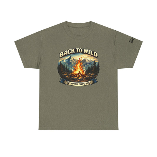 Back to Wild Campfire T-Shirt — Reinvent One's Self Outdoor Adventure Tee