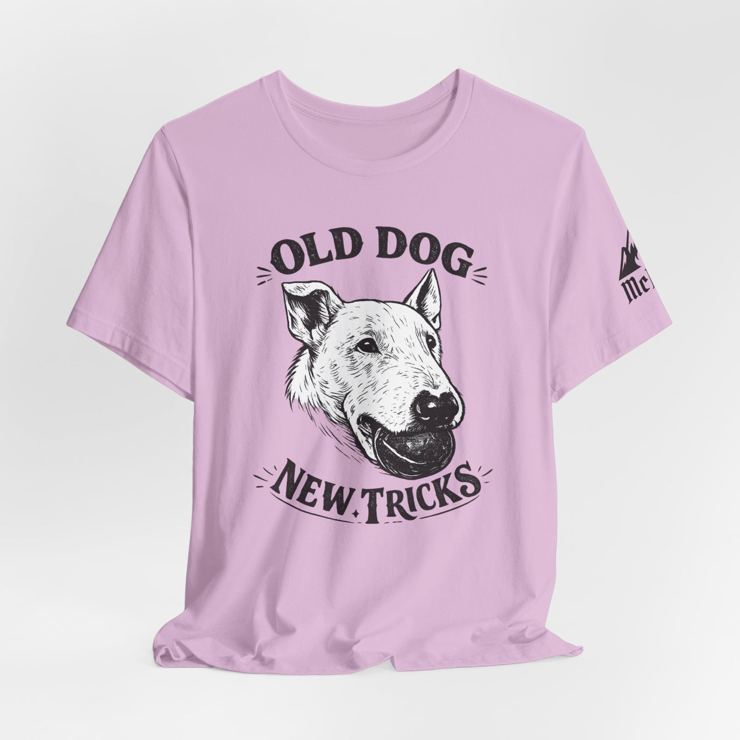 Old Dog, New Tricks T‑Shirt — Vintage Bull Terrier Graphic Tee for Dog Lovers