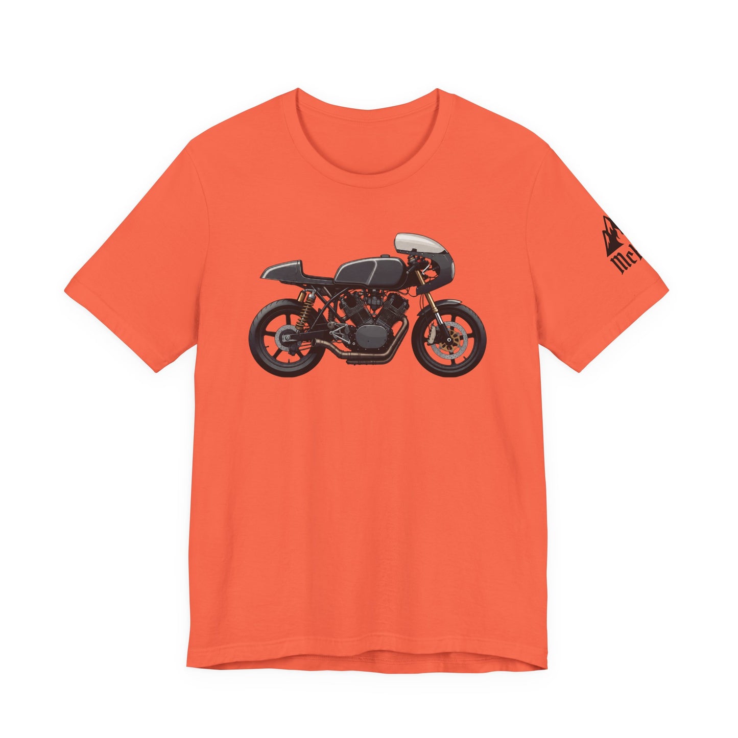 Cafe Racer Motorcycle Tee — Vintage Black Bike Graphic T-Shirt