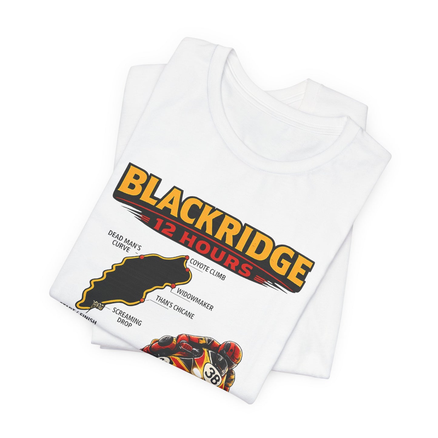 Blackridge 12 Hours Superbike Racing Tee — Endurance Motorcycle Graphic Shirt