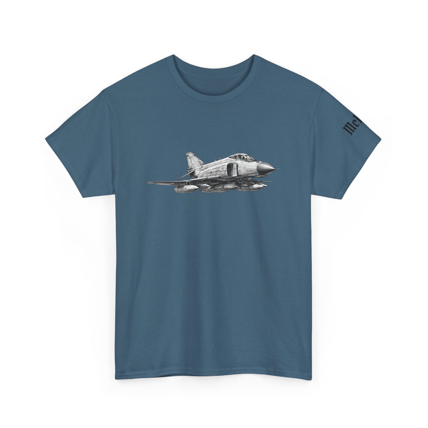 Vintage Fighter Jet Tee — Minimalist Aviation Graphic T-Shirt