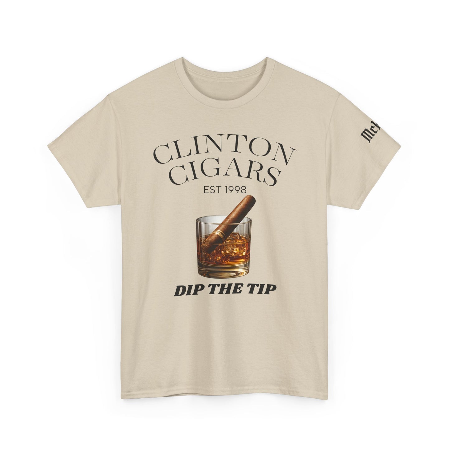 Cigar Lounge T‑Shirt — "Clinton Cigars: Dip The Tip" Graphic Tee