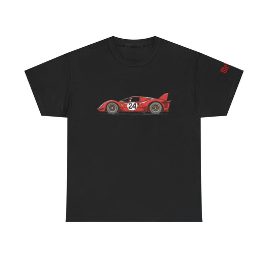 Ferrari 330 P4 LeMans Vintage Red Race Car T-Shirt — Classic 24 Motorsport Tee