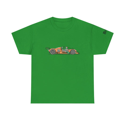 Mazda 787B LeMans Racing Car Graphic Tee — Retro Orange Racecar Design