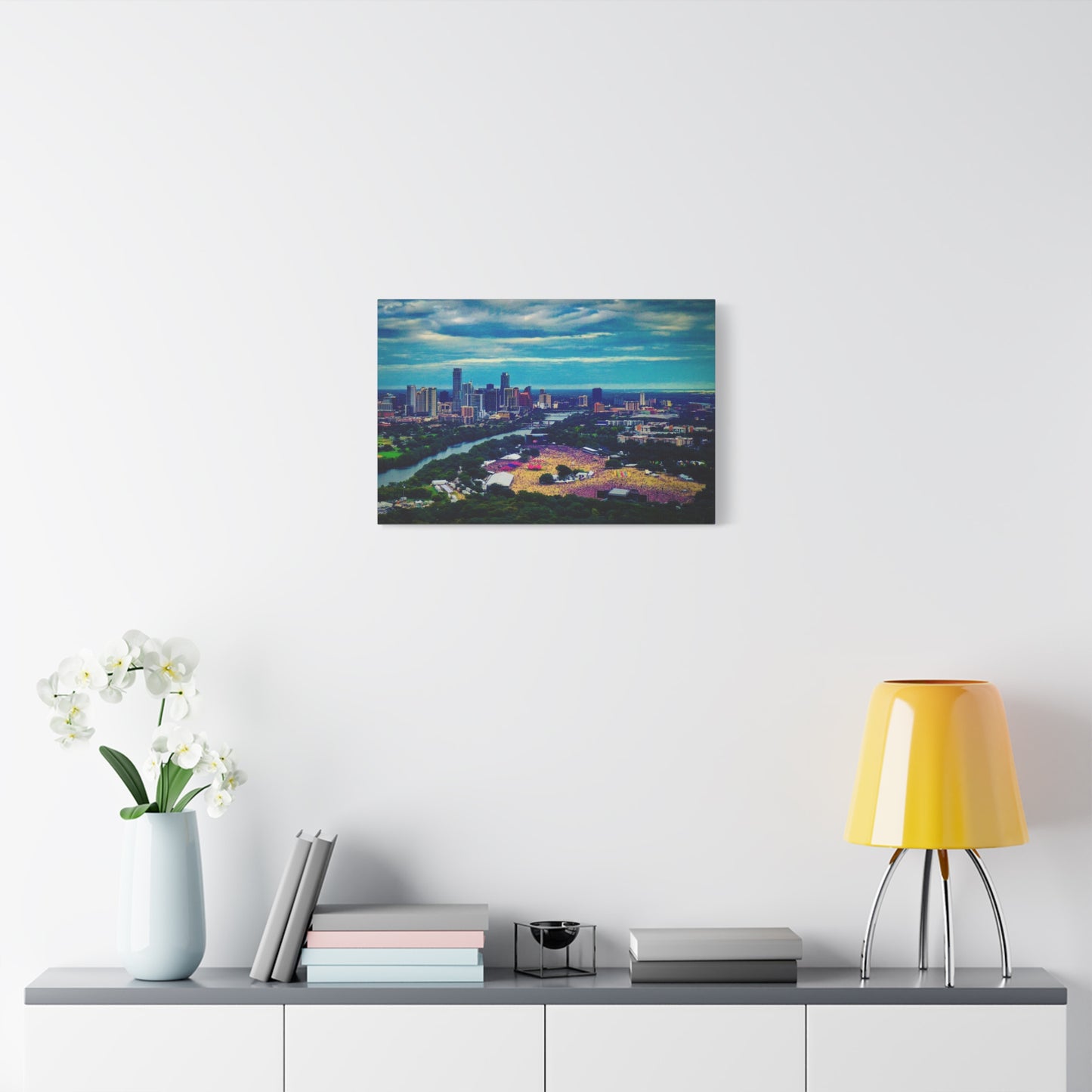 ACL Paul McCartney Concert Austin Skyline Canvas Print — Cityscape Wall Art of Downtown Austin & Zilker Park
