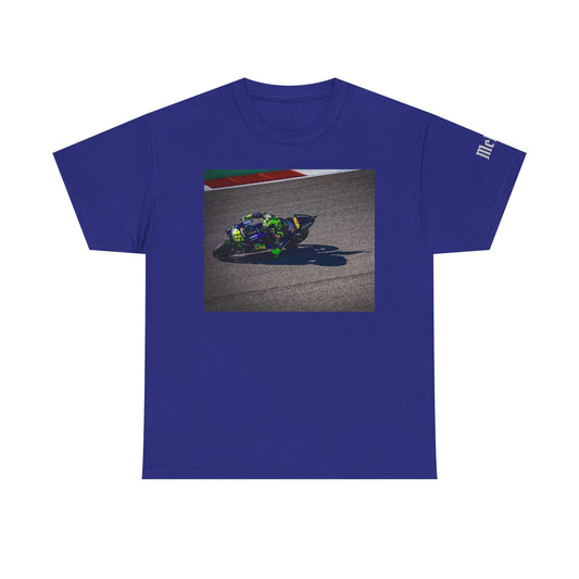 Valentino Rossi VR46 Motorcycle Racing T‑Shirt — Track Rider Photo Tee for Racing Fans