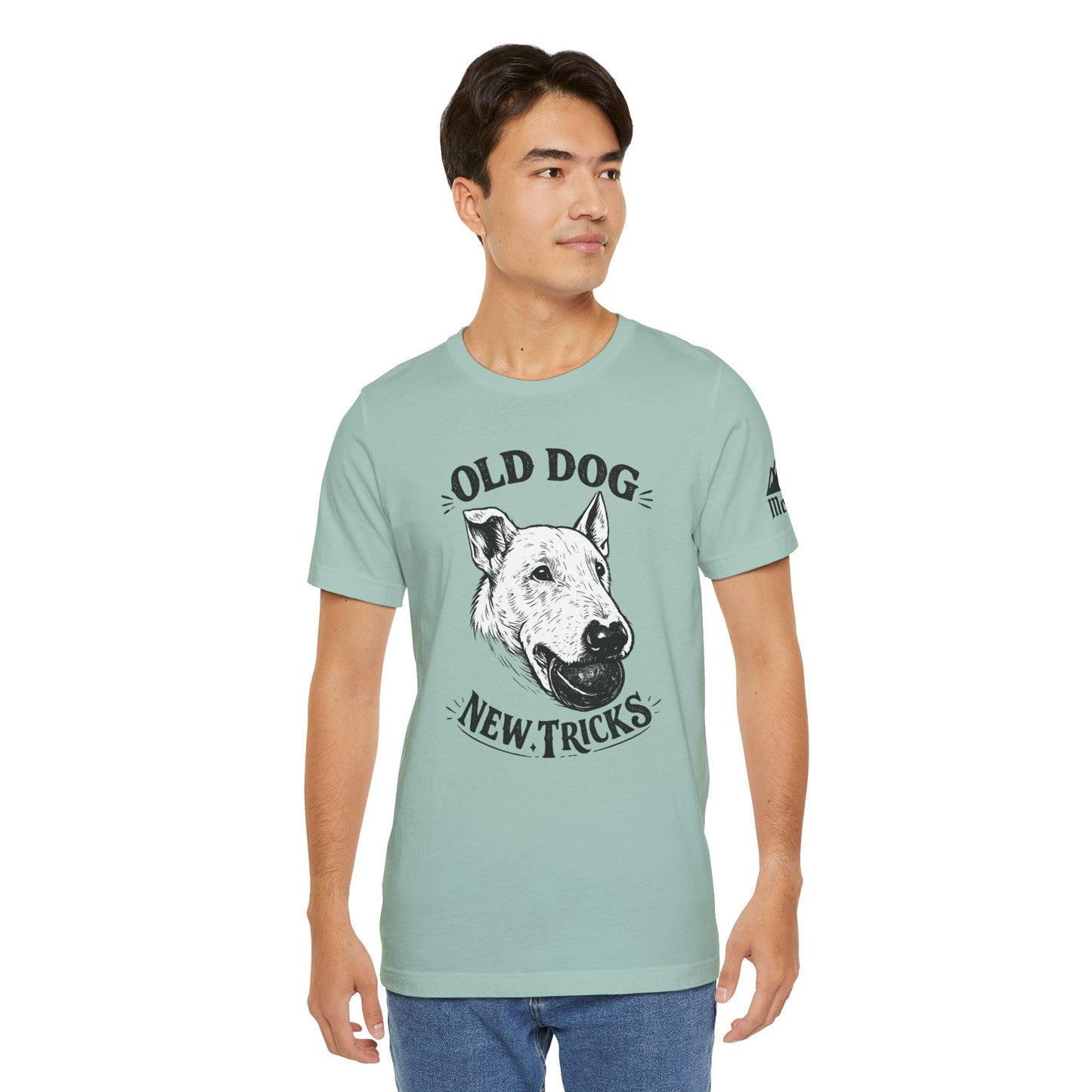 Old Dog, New Tricks T‑Shirt — Vintage Bull Terrier Graphic Tee for Dog Lovers