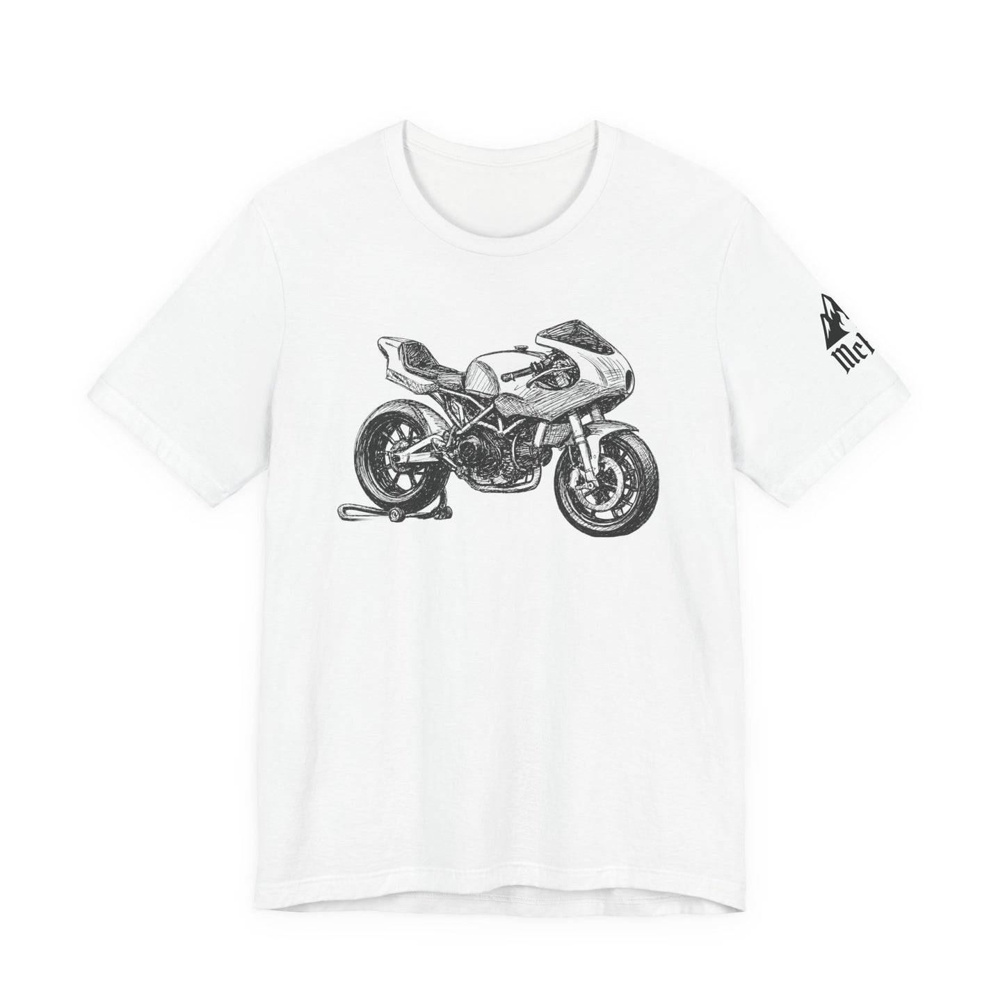 Motorcycle Sketch Tee — Vintage Racing Bike T-Shirt