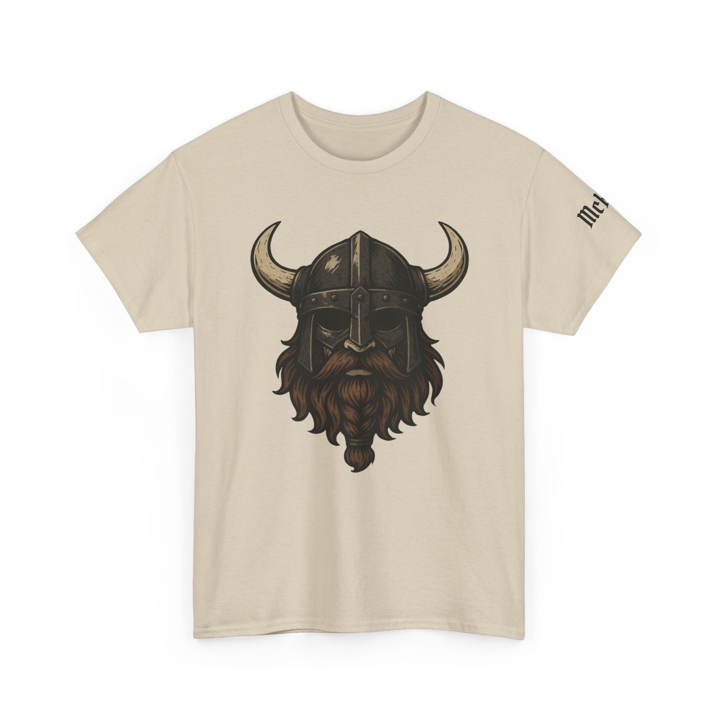 Viking Helmet Warrior Tee — Norse Beard Helmet Graphic T-Shirt