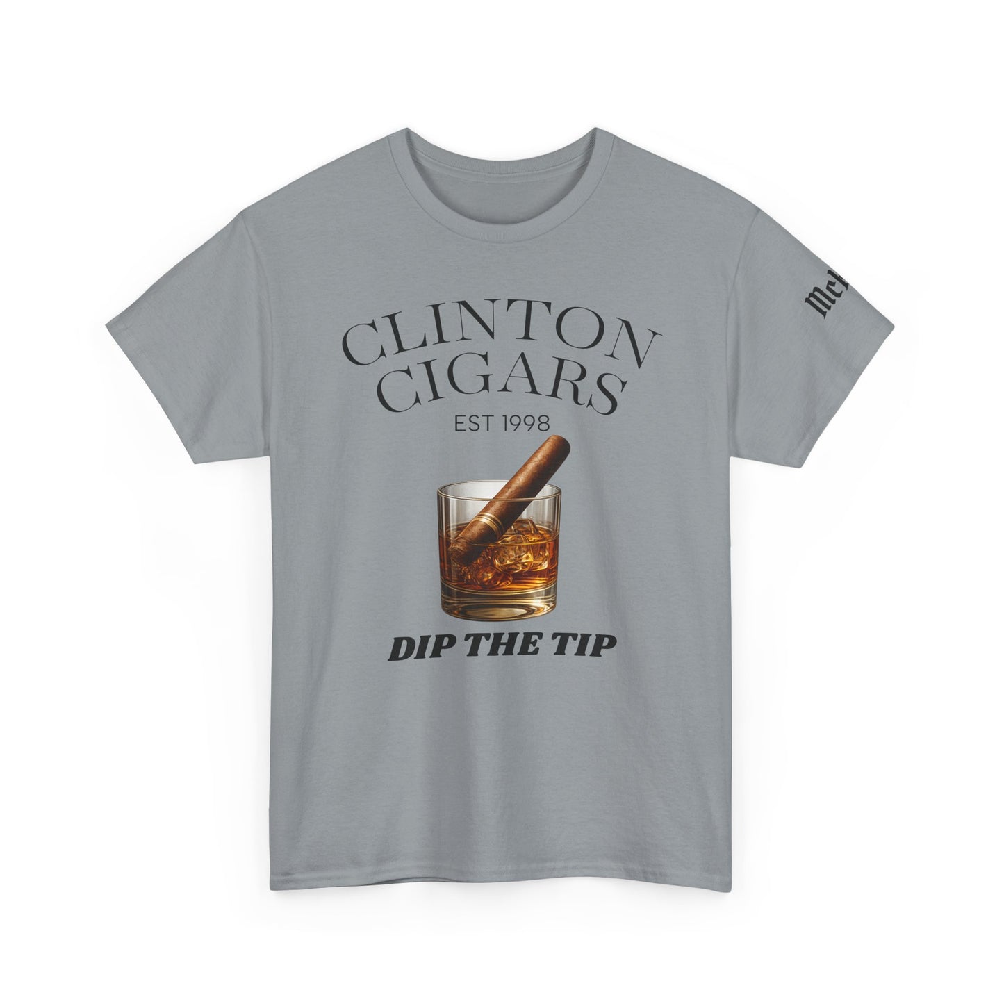 Cigar Lounge T‑Shirt — "Clinton Cigars: Dip The Tip" Graphic Tee