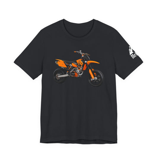 Dirt Bike Graphic Tee – Orange Motocross Motorcycle T‑Shirt