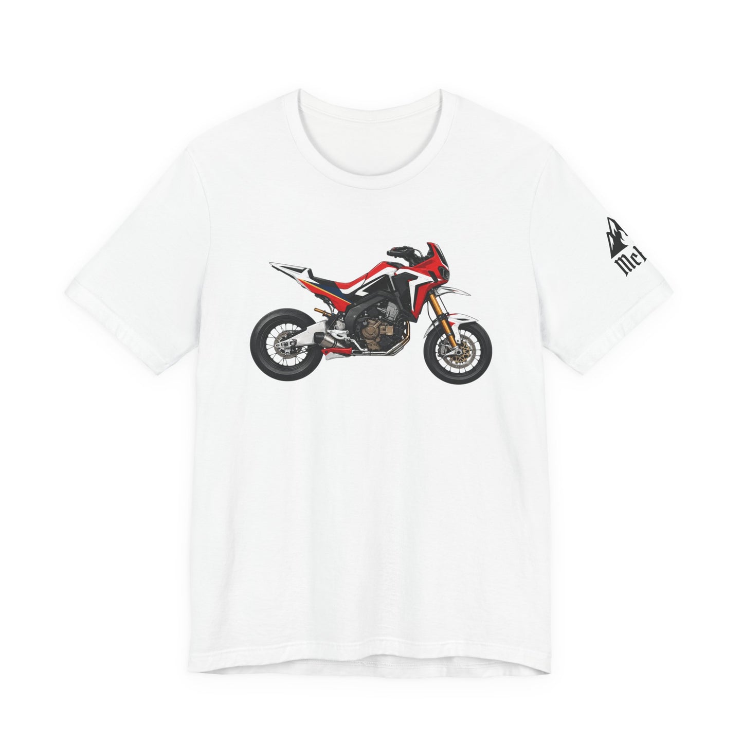 Motorcycle Graphic Tee — Red Adventure Dirt Bike T-Shirt