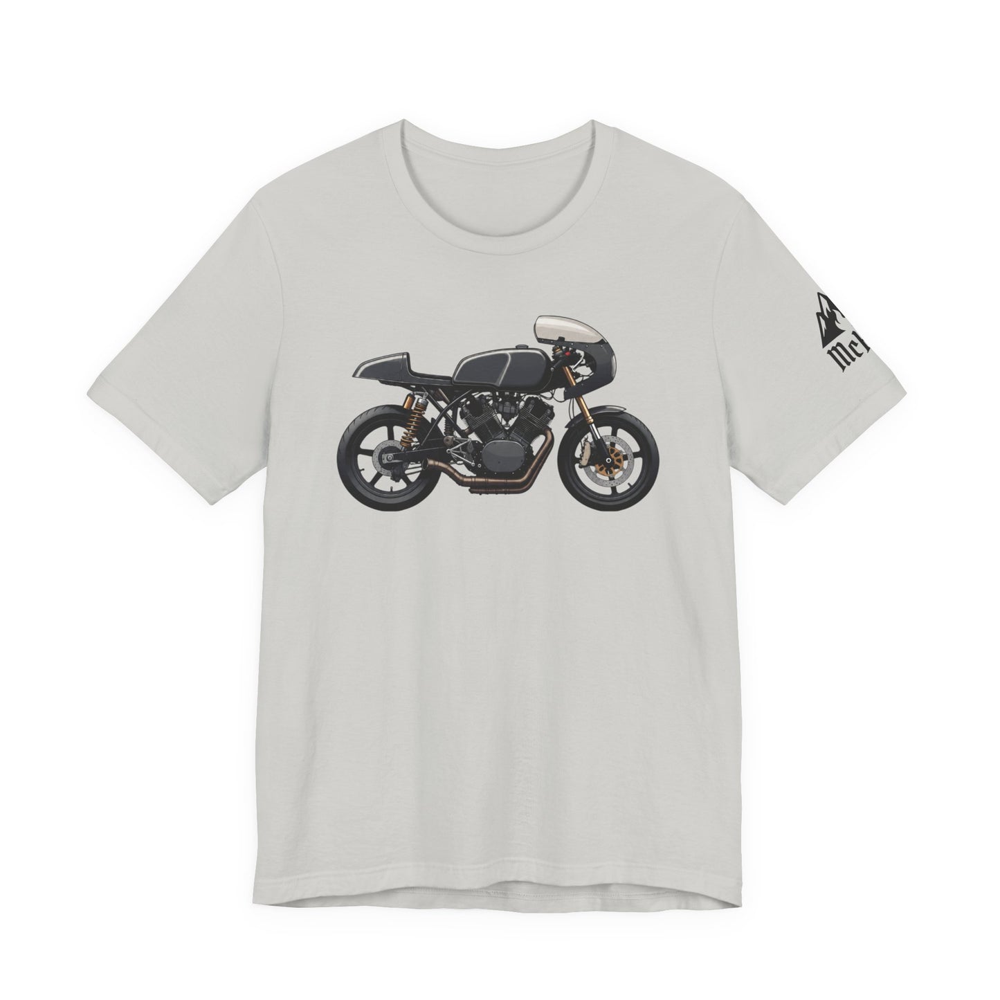 Cafe Racer Motorcycle Tee — Vintage Black Bike Graphic T-Shirt