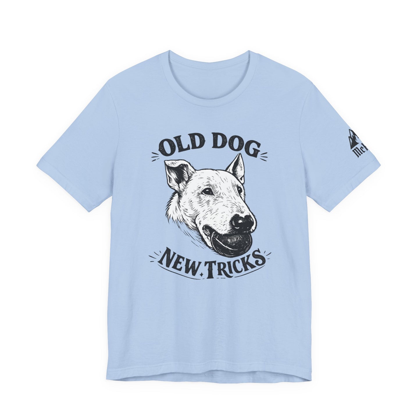 Old Dog, New Tricks T‑Shirt — Vintage Bull Terrier Graphic Tee for Dog Lovers
