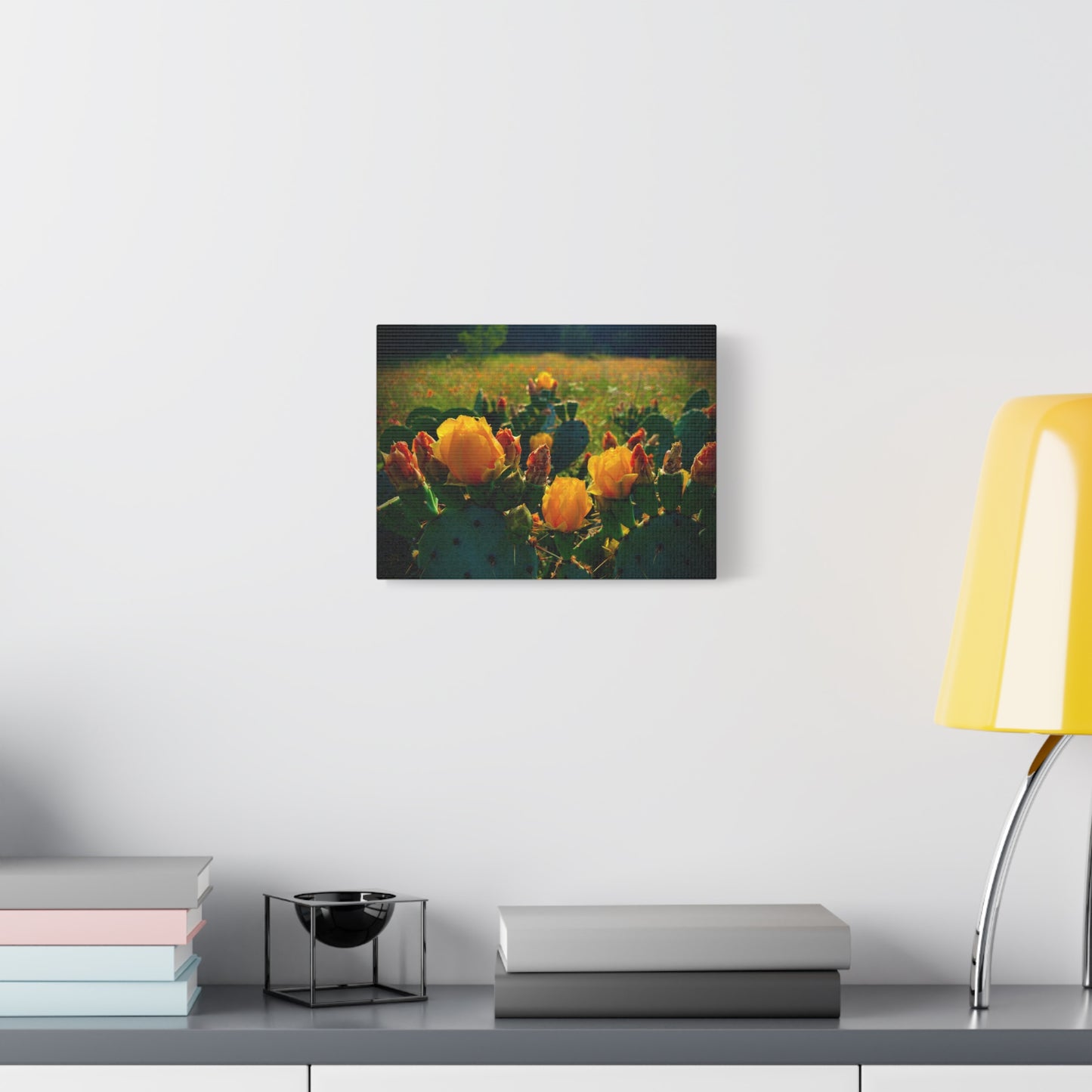 Prickly Pear Cactus Bloom Matte Canvas Print — Stretched Wall Art