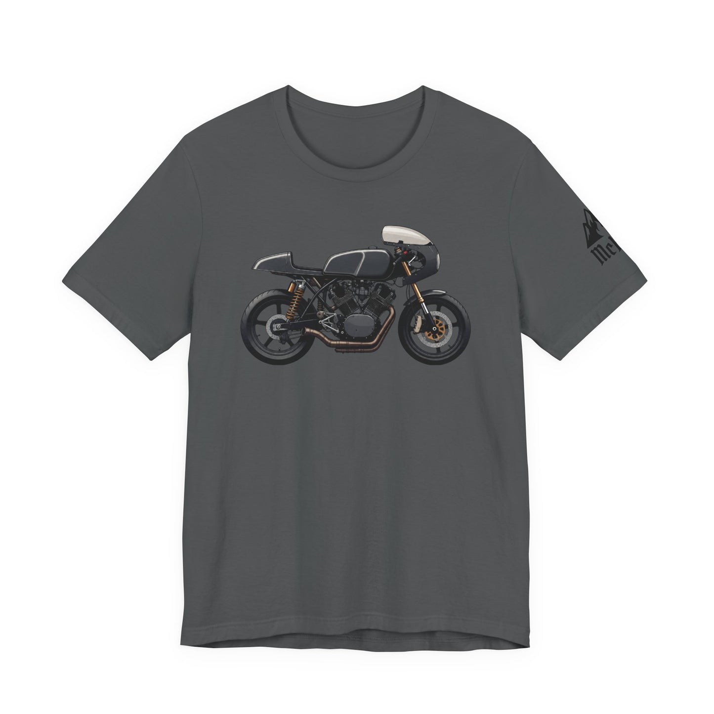 Cafe Racer Motorcycle Tee — Vintage Black Bike Graphic T-Shirt