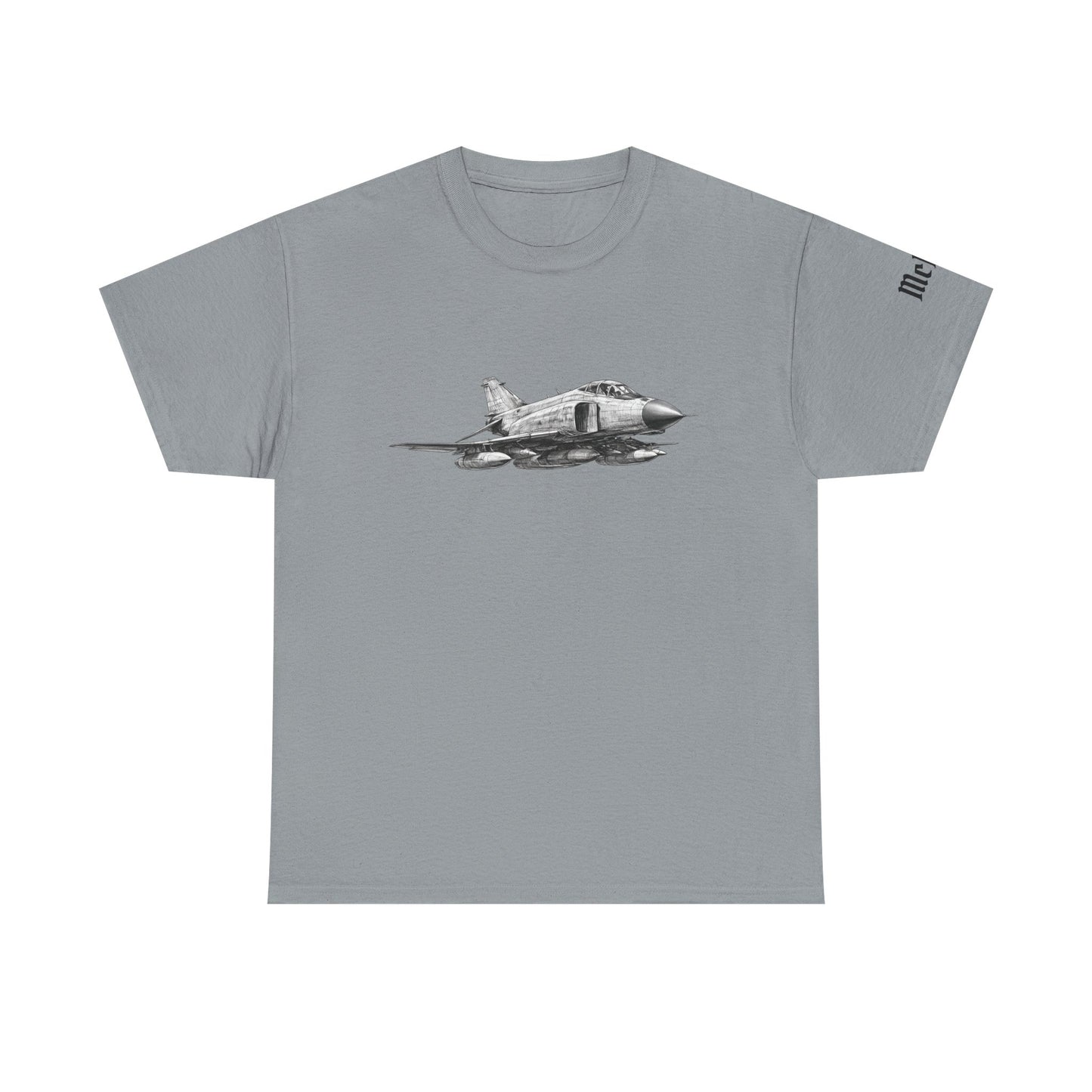 Vintage Fighter Jet Tee — Minimalist Aviation Graphic T-Shirt