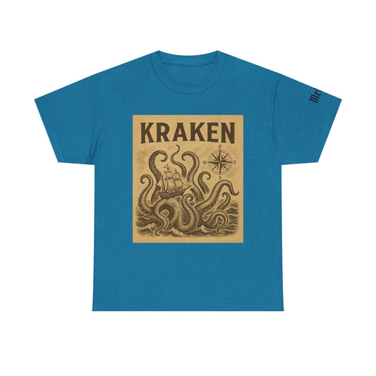Kraken Vintage Nautical Tee — Retro Sea Monster Graphic T-Shirt