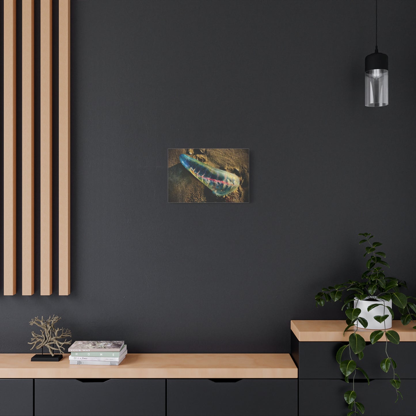 Blue Portuguese Man o' War Canvas Print — Beach Nautical Wall Art