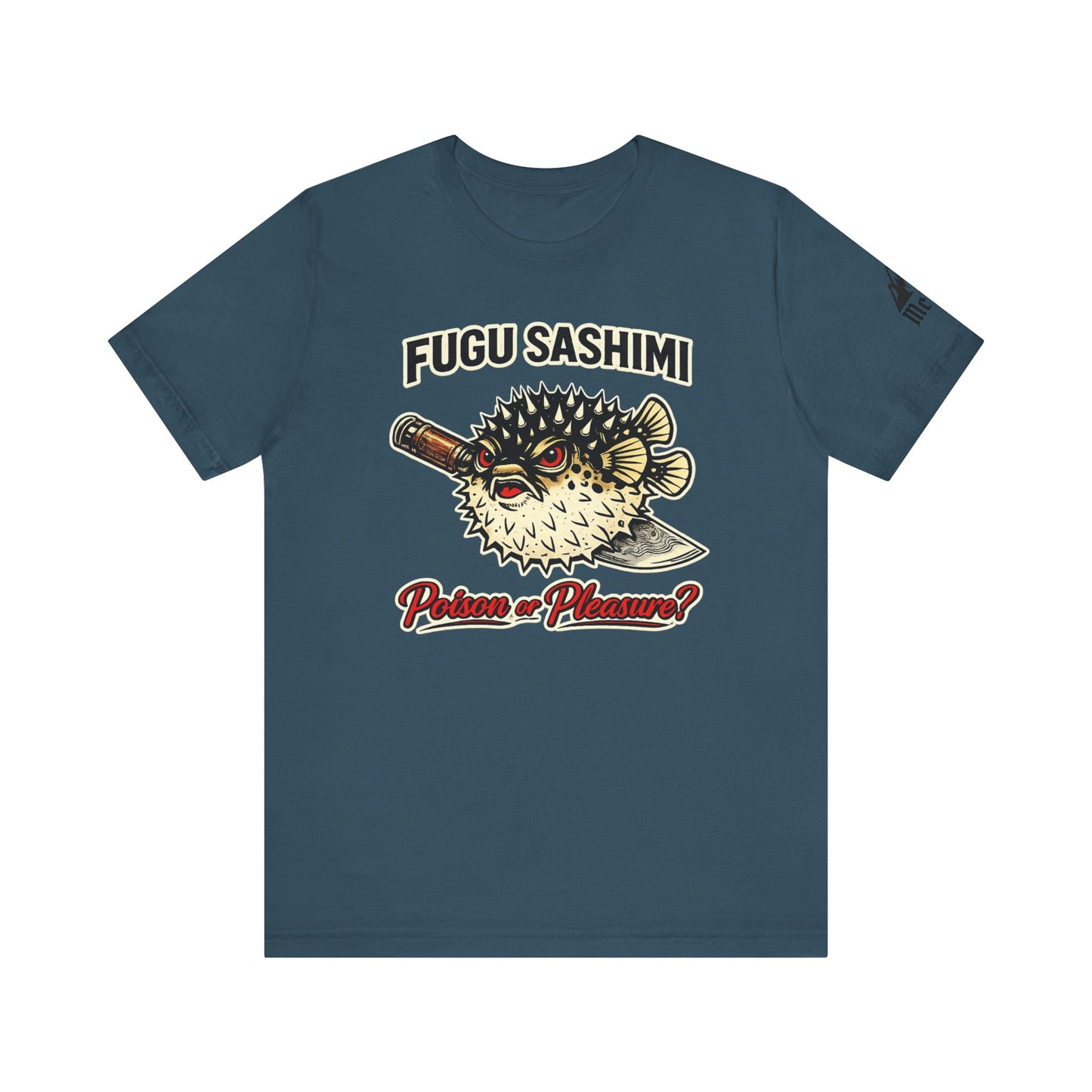 Fugu Sashimi T-Shirt – Retro Pufferfish 'Poison or Pleasure?' Graphic Tee