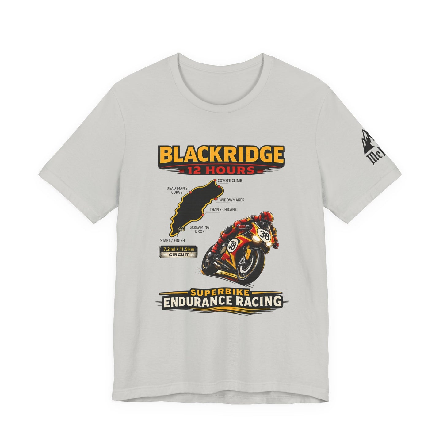 Blackridge 12 Hours Superbike Racing Tee — Endurance Motorcycle Graphic Shirt