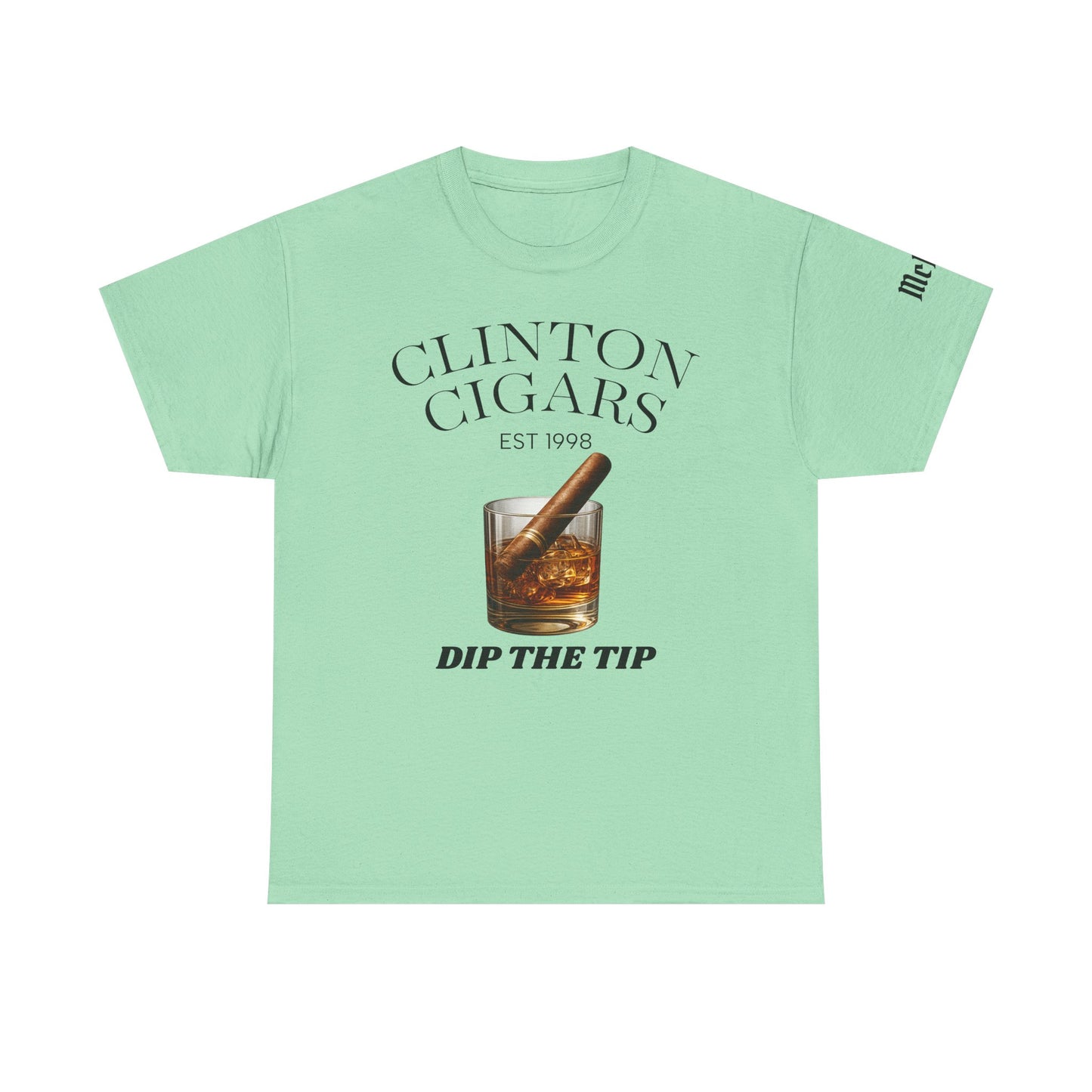 Cigar Lounge T‑Shirt — "Clinton Cigars: Dip The Tip" Graphic Tee
