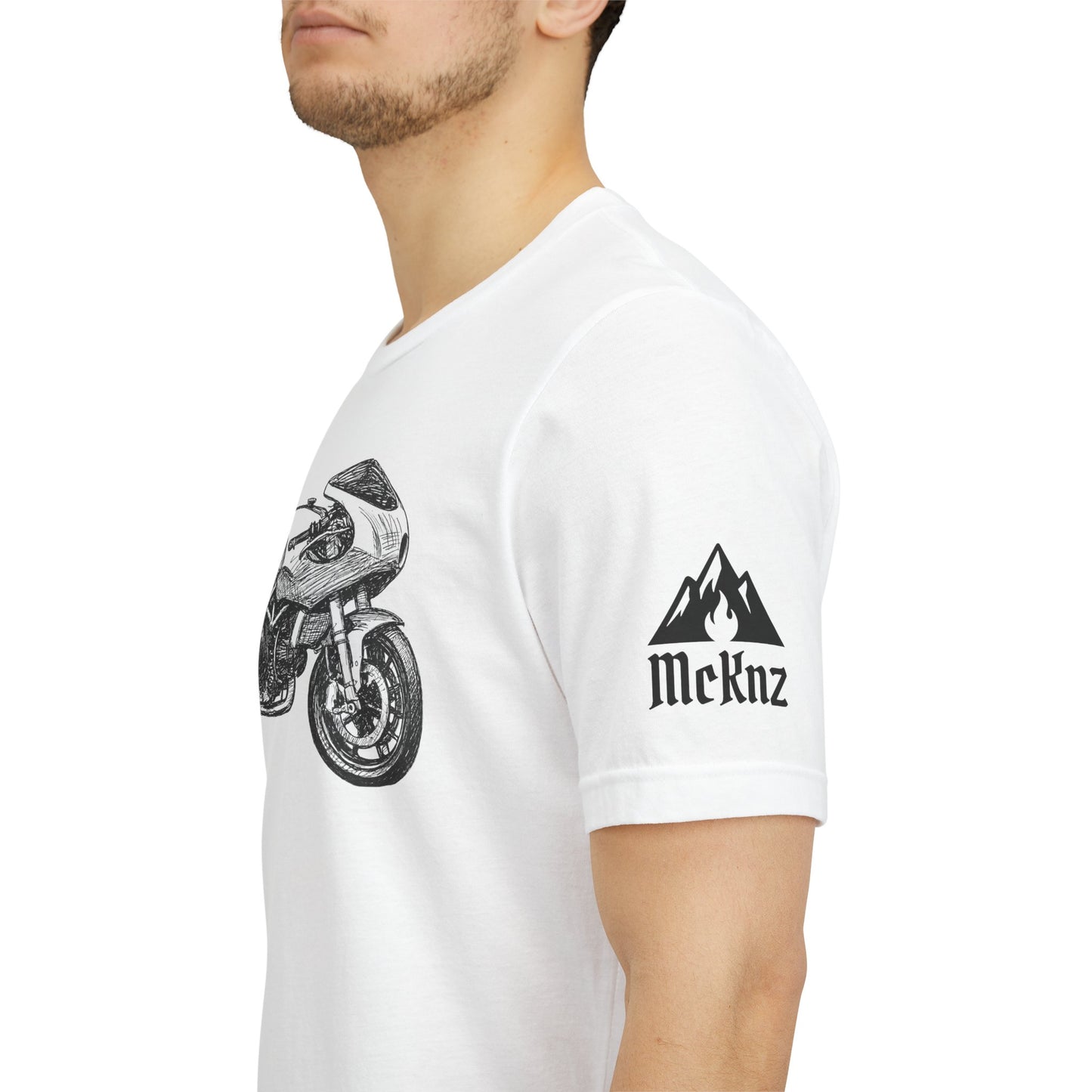 Motorcycle Sketch Tee — Vintage Racing Bike T-Shirt