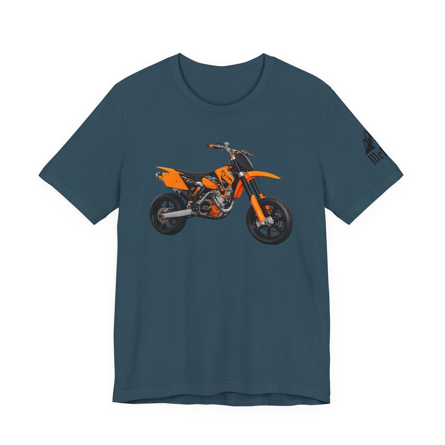 Dirt Bike Graphic Tee – Orange Motocross Motorcycle T‑Shirt