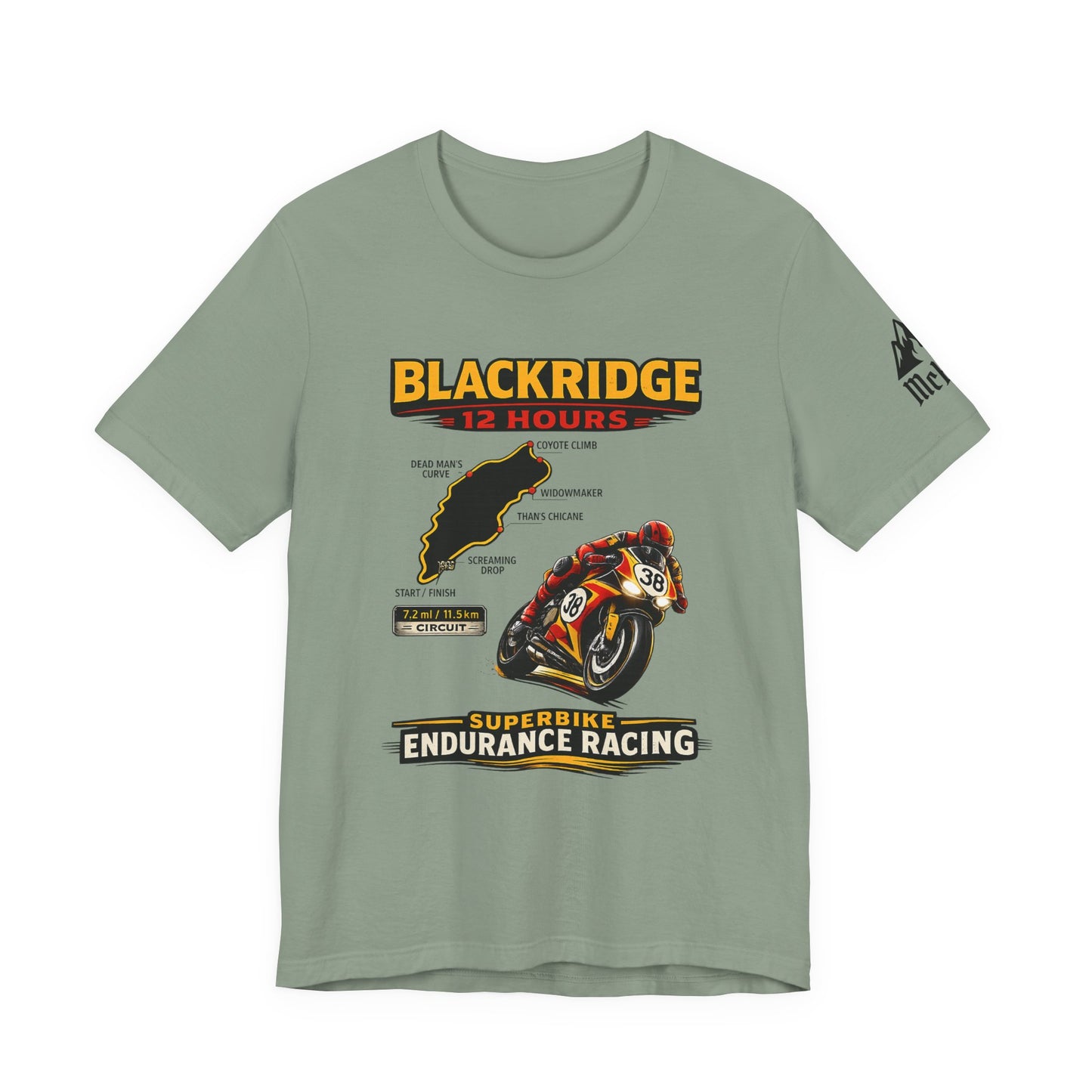 Blackridge 12 Hours Superbike Racing Tee — Endurance Motorcycle Graphic Shirt