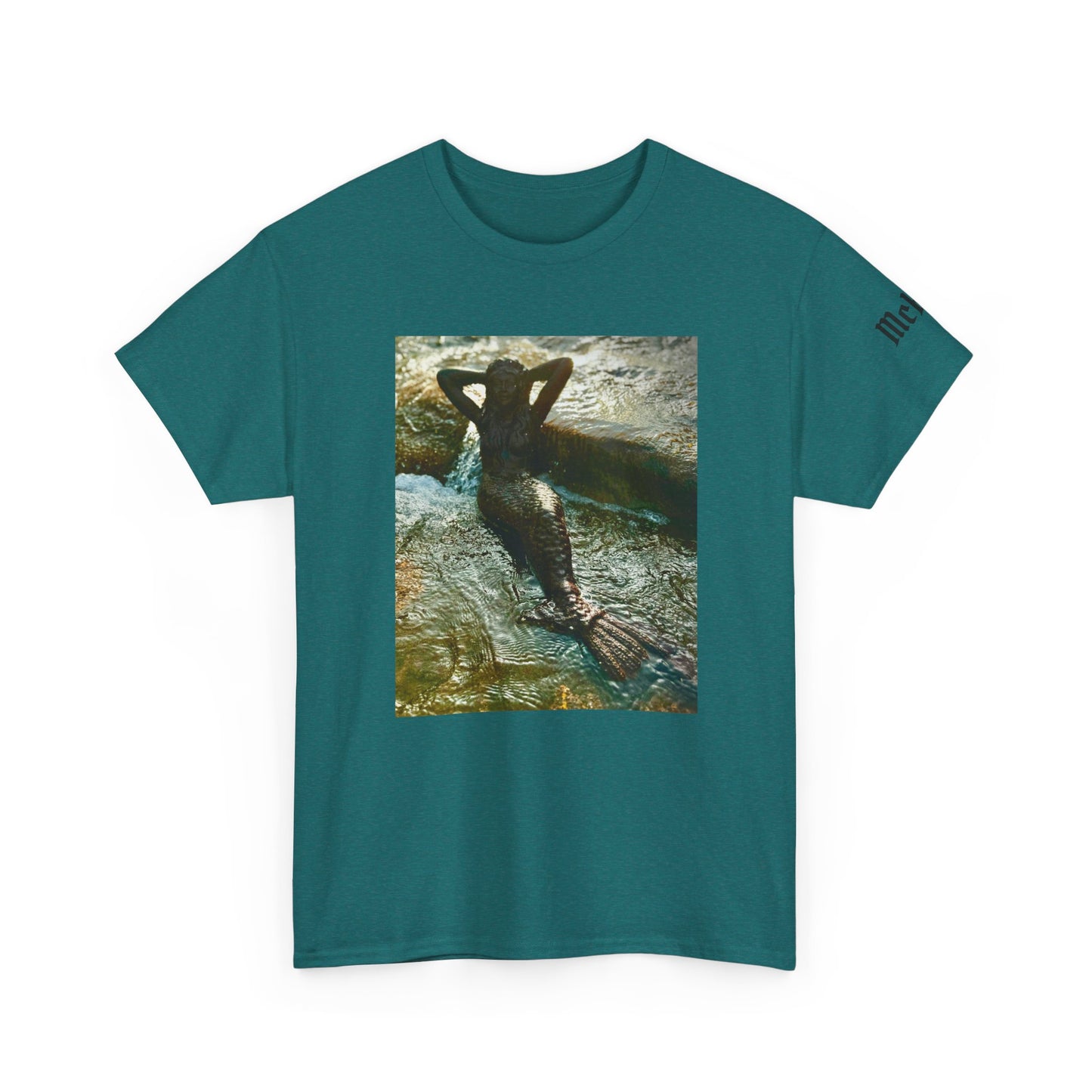 Mermaid Relaxing on Rocks Graphic Tee