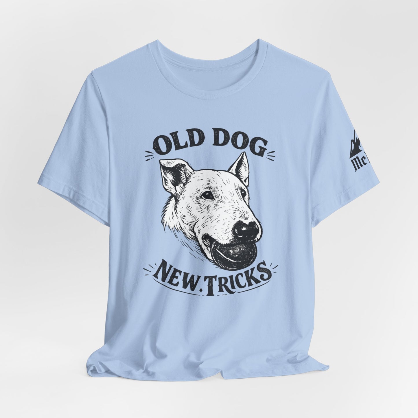 Old Dog, New Tricks T‑Shirt — Vintage Bull Terrier Graphic Tee for Dog Lovers
