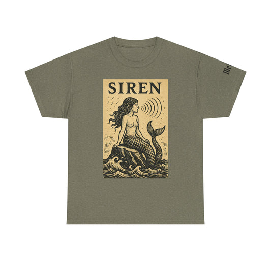 Siren Mermaid Graphic Tee – Vintage Nautical Poster T-Shirt