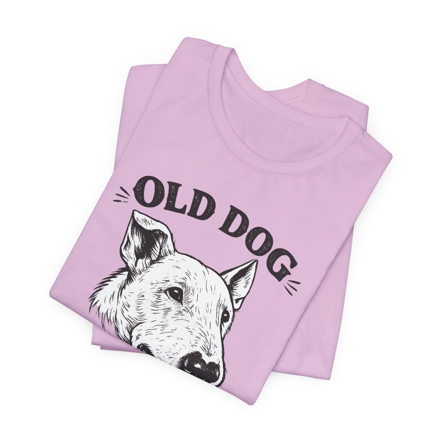 Old Dog, New Tricks T‑Shirt — Vintage Bull Terrier Graphic Tee for Dog Lovers