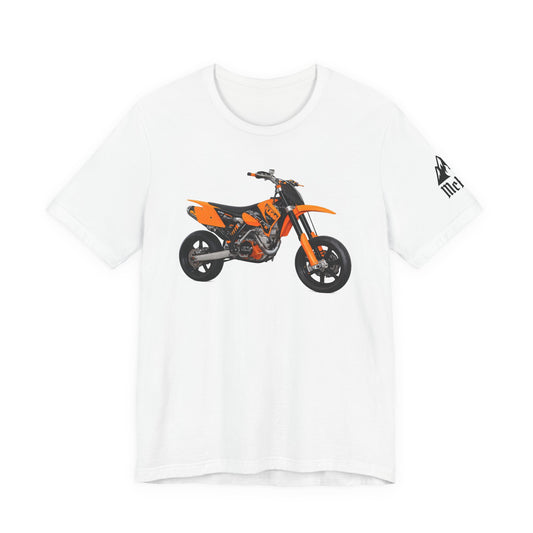 Dirt Bike Graphic Tee – Orange Motocross Motorcycle T‑Shirt