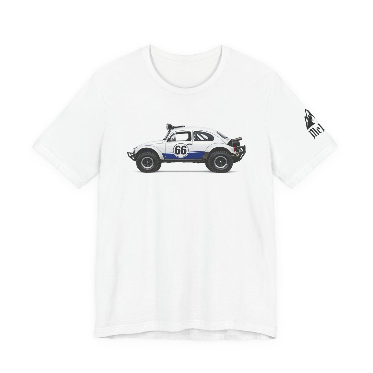 Vintage Baja Beetle Race Car T-Shirt — #66 Off-Road Classic Tee