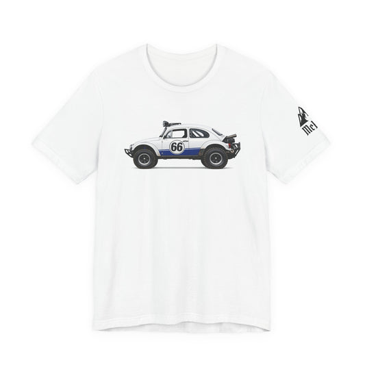 Vintage Baja Beetle Race Car T-Shirt — #66 Off-Road Classic Tee