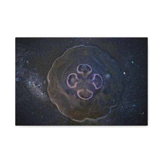 Abstract Jellyfish Canvas Print — Ethereal Ocean Wall Art, Matte Stretched 1.25"