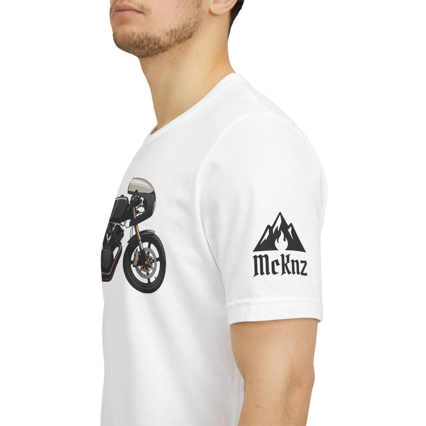 Cafe Racer Motorcycle Tee — Vintage Black Bike Graphic T-Shirt
