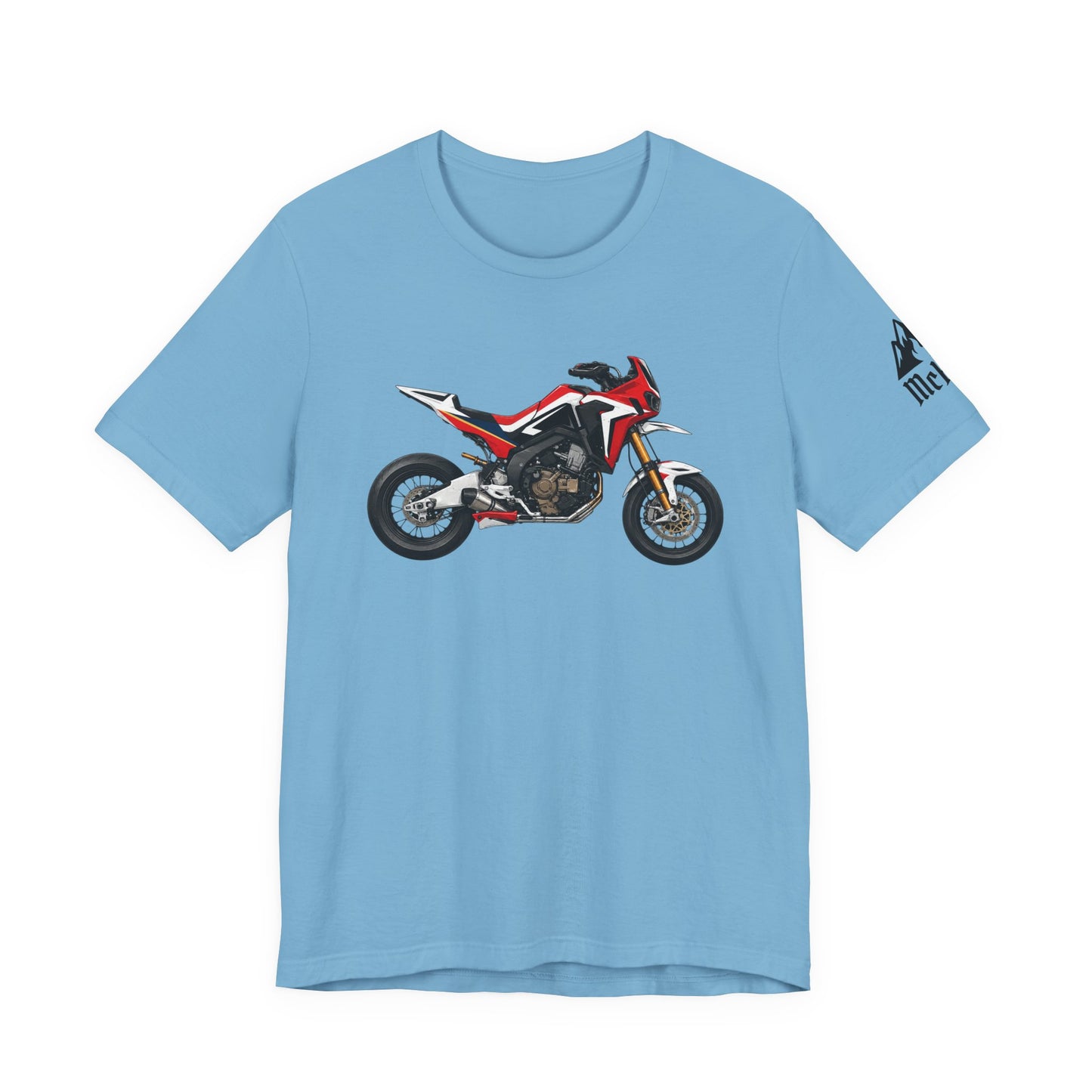 Motorcycle Graphic Tee — Red Adventure Dirt Bike T-Shirt