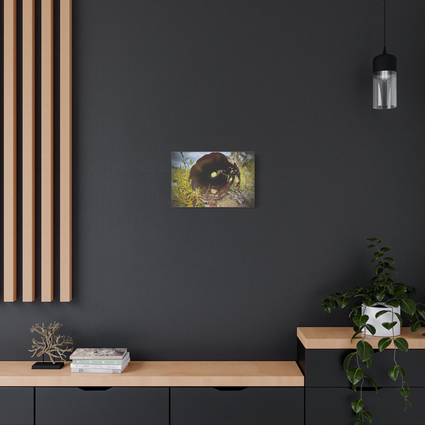 Rusty Pipe Nature Canvas Print — Matte Stretched Wall Art