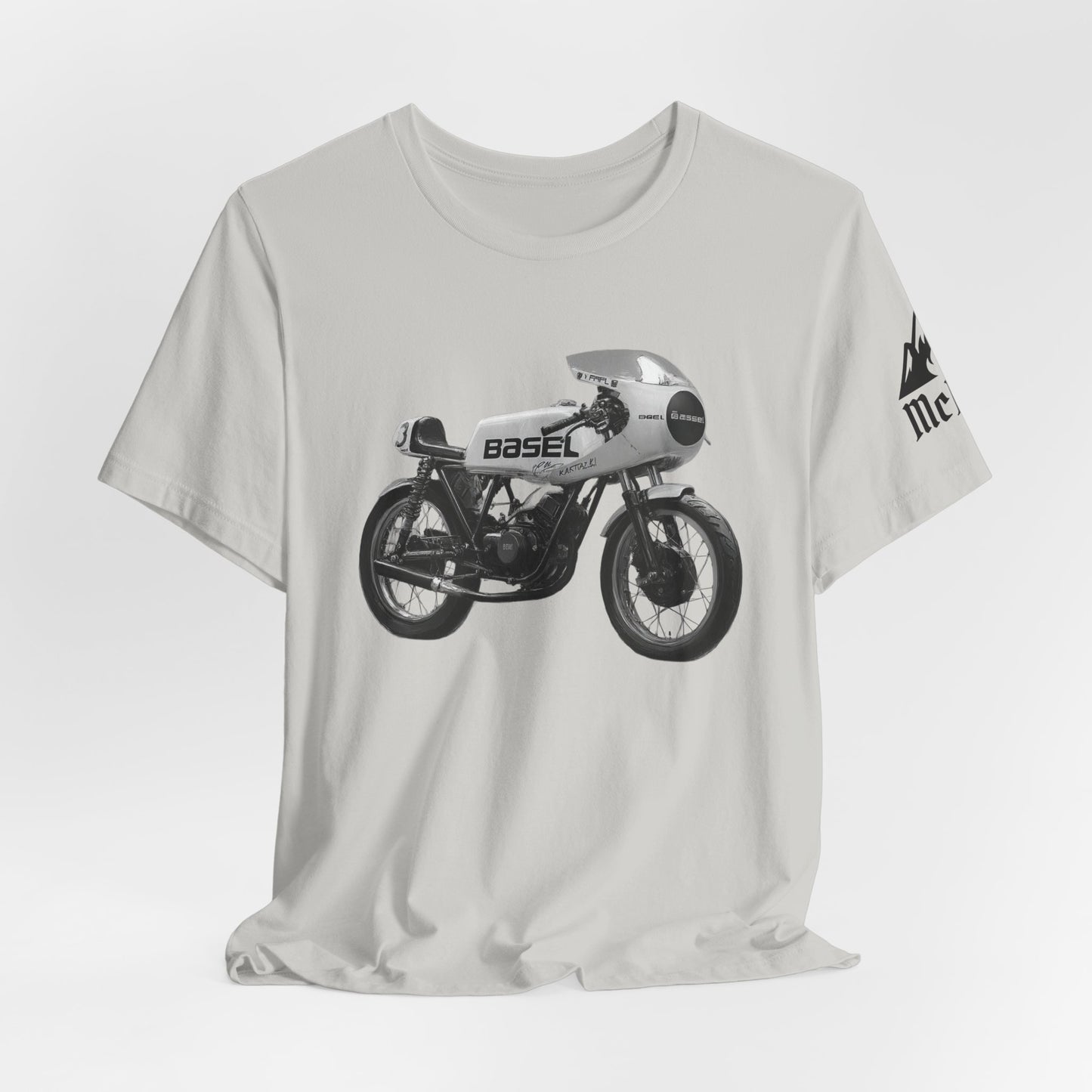 Vintage Café Racer Motorcycle T‑Shirt — 'Basel' Retro Bike Graphic