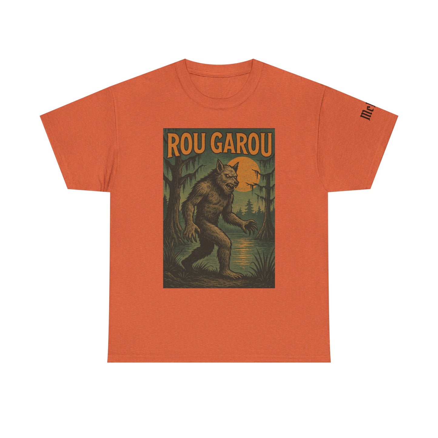 Rou Garou Cajun Swamp Werewolf Unisex Heavy Cotton Tee