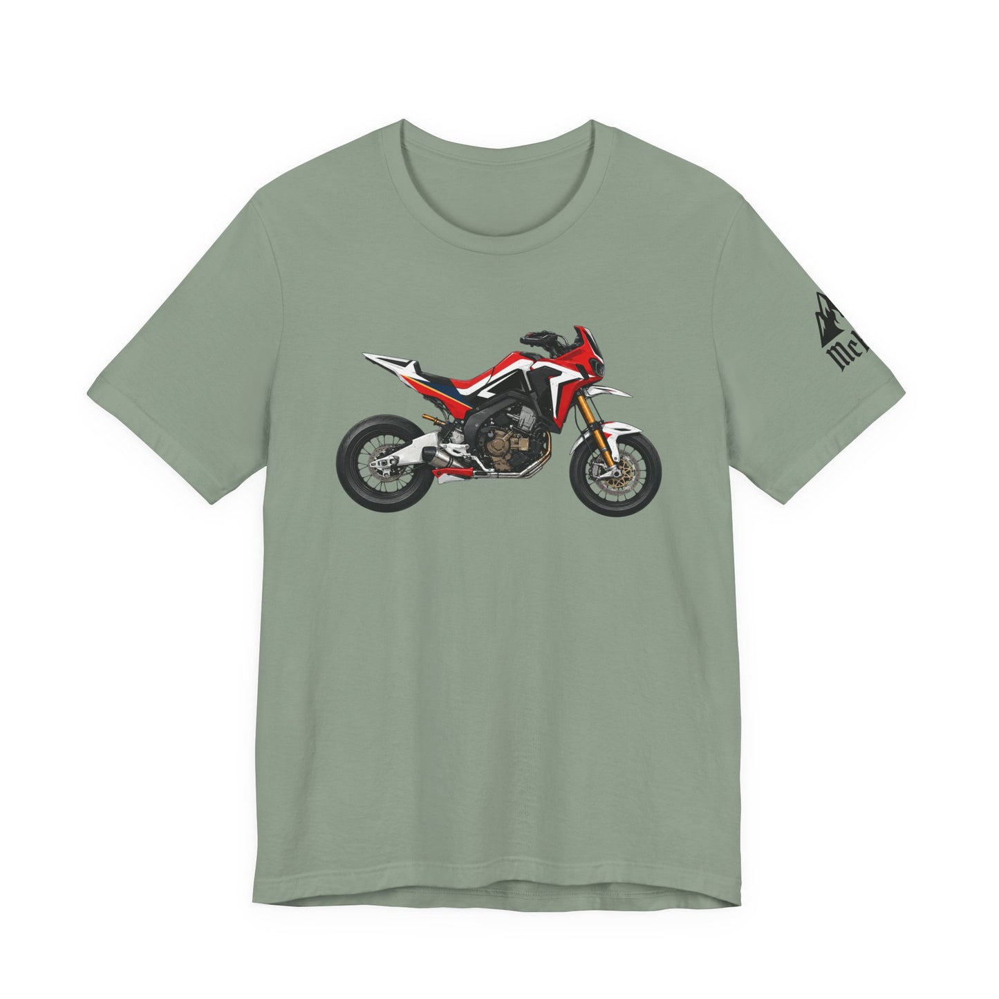 Motorcycle Graphic Tee — Red Adventure Dirt Bike T-Shirt