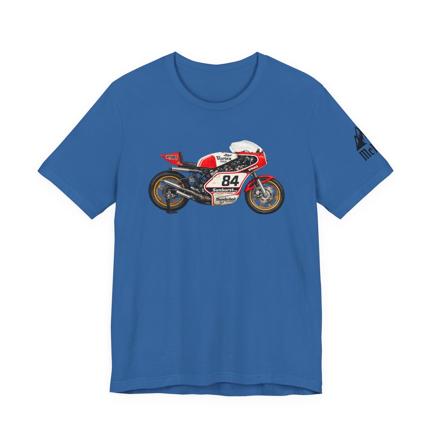 Vintage Racing Motorcycle Tee — Number 84 Cafe Racer Graphic Shirt
