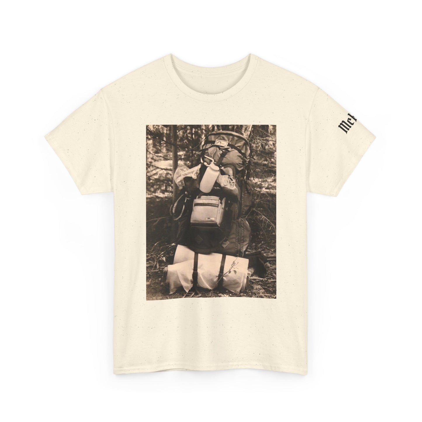 Vintage Backpack Camping Tee — Retro Wilderness Hiking T-Shirt