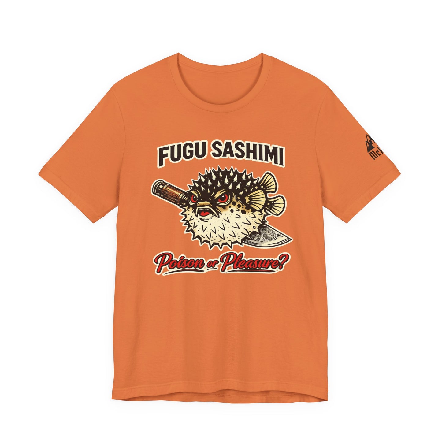Fugu Sashimi T-Shirt – Retro Pufferfish 'Poison or Pleasure?' Graphic Tee