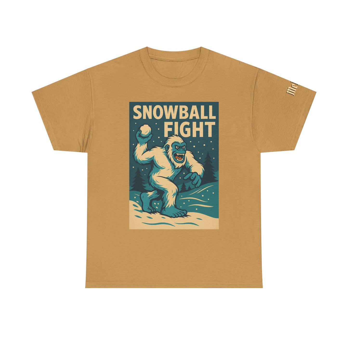 Snowball Fight T‑Shirt — Retro Yeti Winter Graphic Tee