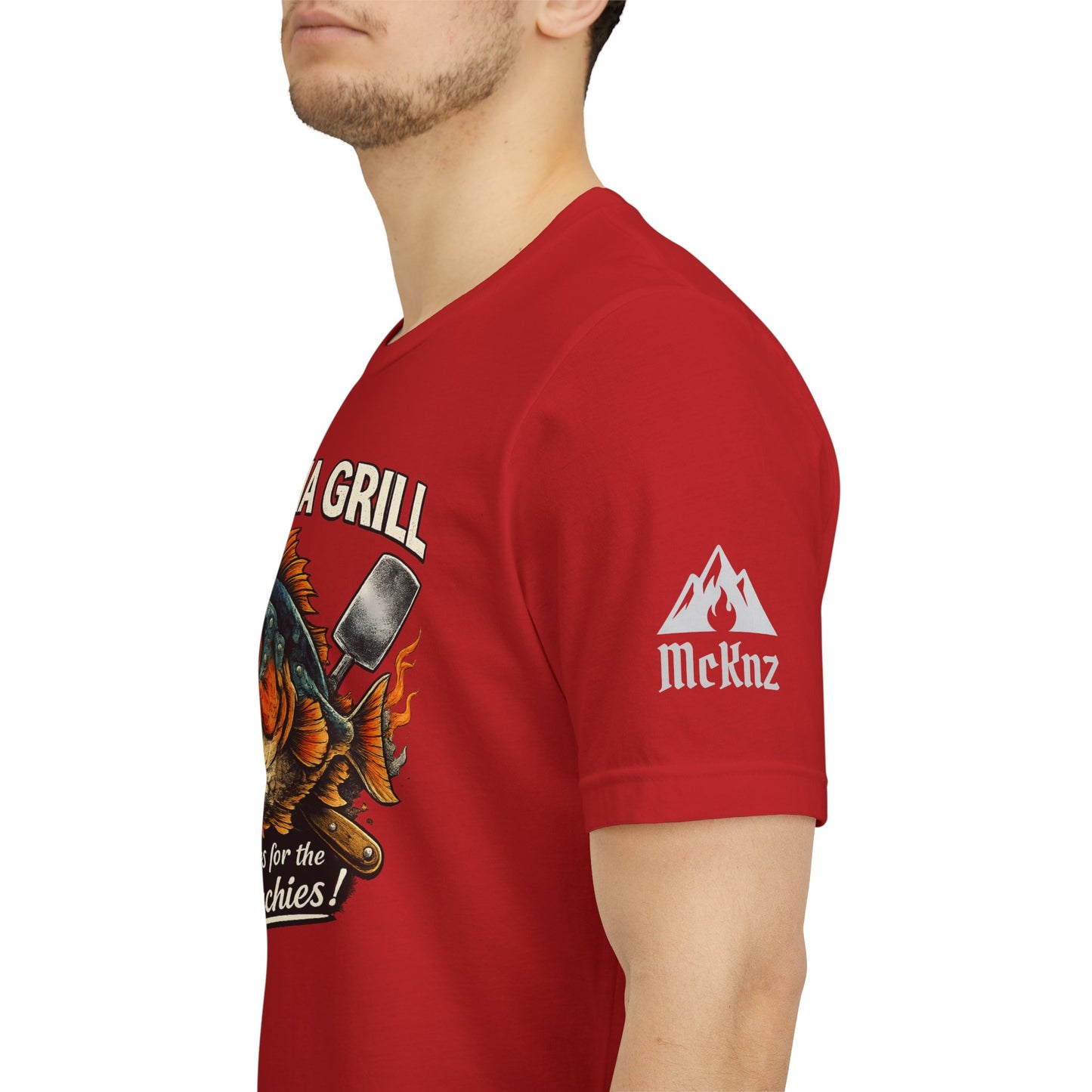 Piranha Grill T‑Shirt — 'Piranha Grill: Fixings for the Munchies' Retro BBQ Tee