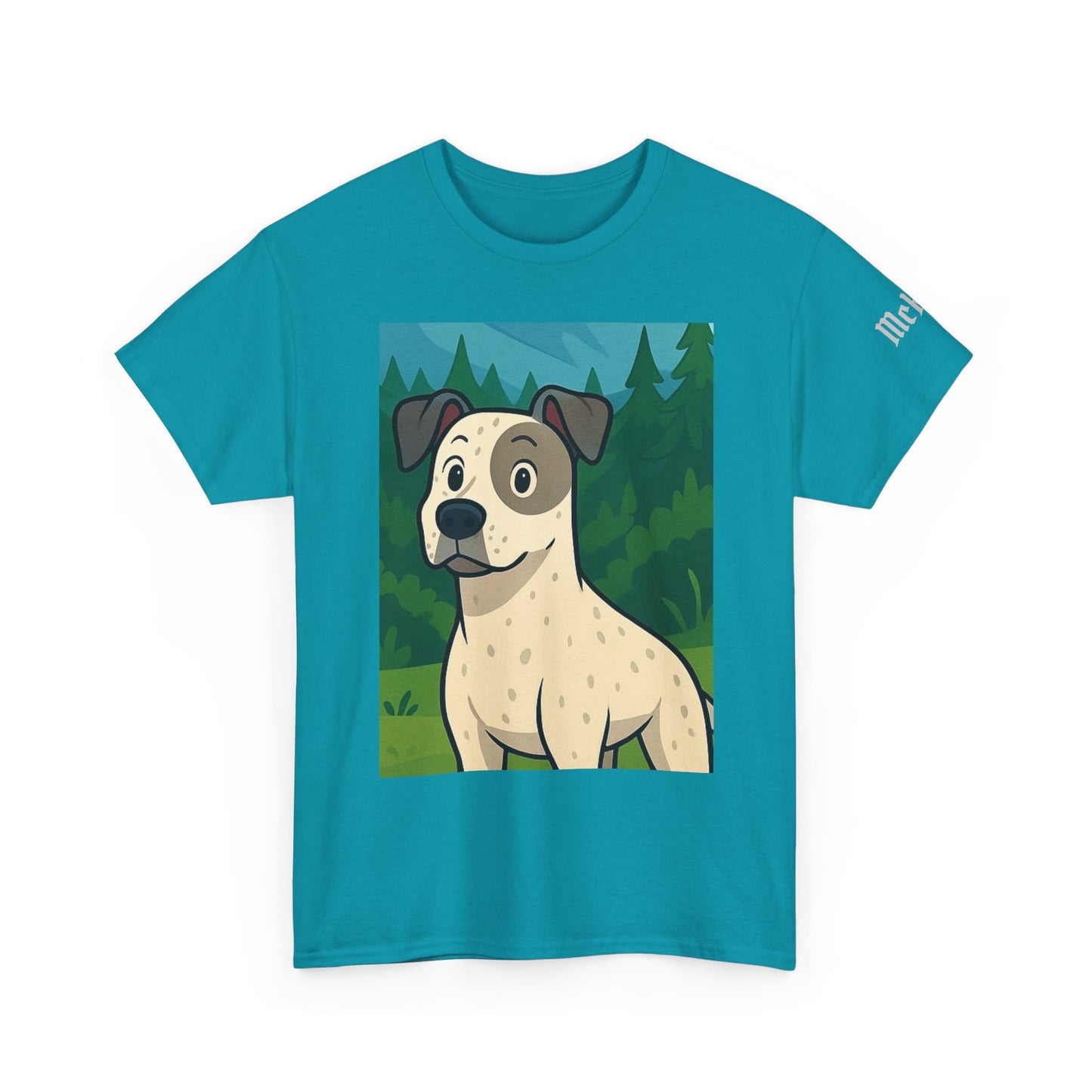 Dog - Manxy - Portrait T‑Shirt – Cute Forest Pup Graphic Tee